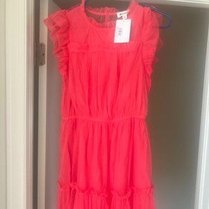 Womens Coral Mini Dress-Medium